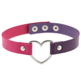 Ahmed Leather Choker Necklace Women Goth Heart Choker Gothic Statement Necklace