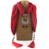 Ahmed National Wind Alloy Pisces Pendant Scarf Necklace For Women