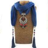 Ahmed National Wind Alloy Pisces Pendant Scarf Necklace For Women