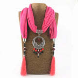 Ahmed National Wind Alloy Pisces Pendant Scarf Necklace For Women