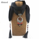 Ahmed National Wind Alloy Pisces Pendant Scarf Necklace For Women