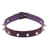 Harajuku Spike Rivet Choker Belt Collar Pu Leather Goth Necklace