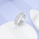 925 Sterling Silver Cross Braided Love Rainbow Claw Rings
