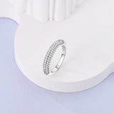 925 Sterling Silver Cross Braided Love Rainbow Claw Rings