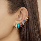 925 Sterling Silver CZ Hoop Earrings for Women Wedding Jewelry