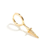 925 Sterling Silver Wind Dagger Pendant Earring