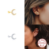 925 Sterling Silver Stud Earrings for Women Minimalist Small Earings Jewelry