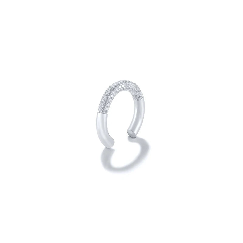 925 Silver Zircon Ear Cuff No Piercing Wrap Earrings