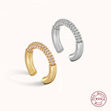 925 Silver Zircon Ear Cuff No Piercing Wrap Earrings