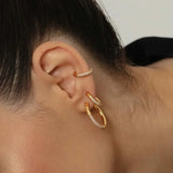 925 Silver Zircon Ear Cuff No Piercing Wrap Earrings