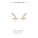 Horse Eye Diamond Earrings 925 Sterling Silver INS Style Jewelry