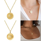 Star Moon Clavicle Chain Pendant Necklace for Women