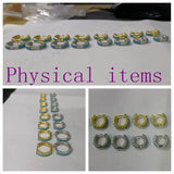 925 Silver Turquoise Hoop Earrings for Women 7/9/11mm Huggie Earring