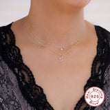 925 Silver Snake Pendant Chain Choker Necklace