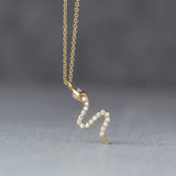 925 Silver Snake Pendant Chain Choker Necklace