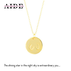 925 Silver Necklace Women Mother's Gift Round Pendant Chain Collars