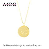 925 Silver Necklace Women Mother's Gift Round Pendant Chain Collars