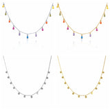 S925 Sterling Silver Necklaces 18k Diamond Choker