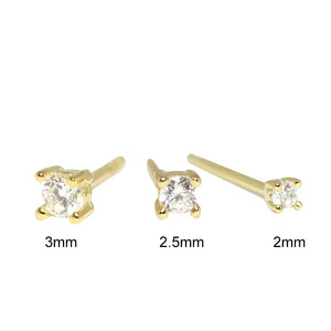 925 Silver Clear Zircon Stud Earrings Minimalist Rhinestone Jewelry Set