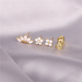 925 Silver Zorcon Evil Eye Stud Earrings Set for Women