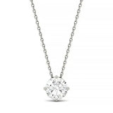 6.5mm Moissanite Stone Pendant Necklace 925 Sterling Silver Women's Gift