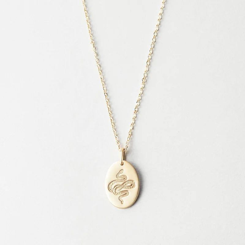 925 Silver Snake Totem Pendant Necklace