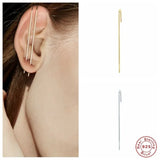 925 Silver Zircon Stud Earrings Women Ear Climber