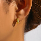 925 Silver Heart Gem Hoop Earrings Valentine Gift
