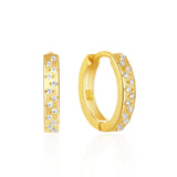 925 Silver Heart Gem Hoop Earrings Valentine Gift