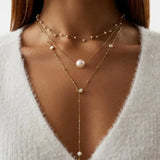 925 Silver 10mm Round Pearl Pendant Necklace 18K Plated Choker