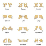 925 Silver Zodiac Stud Earrings CZ Zircon Constellation Jewelry Gift