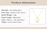 925 Silver Zodiac Charm Necklace with Colorful Zircon