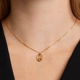 925 Silver Zodiac Charm Necklace with Colorful Zircon