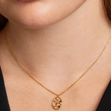 925 Silver Zodiac Charm Necklace with Colorful Zircon