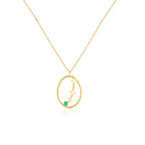 925 Silver Zodiac Charm Necklace with Colorful Zircon