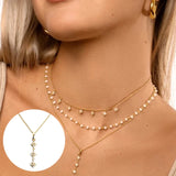 925 Silver 18K Plated Pendant Necklace Zircon Star Charm Choker