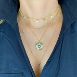 925 Silver 18K Plated Pendant Necklace Zircon Star Charm Choker