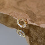 925 Silver Y2K Zircon Nose Ring Earrings Set for Women