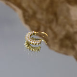 925 Silver Y2K Zircon Nose Ring Earrings Set for Women