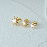 925 Silver Star Piercing Bar Stub Earring Set Women Jewelry Party Gift