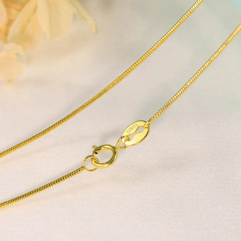 925 Silver Snake Water Wave Starry Sky Lip Necklace Women