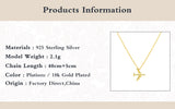 925 Silver Airplane Pendant Necklace Women Girls Aircraft Chain Choker Gift