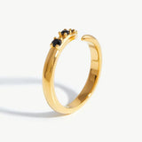 925 Silver Zircon Shell Pearl Adjustable Rings Women Opening Rings