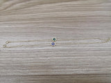 925 Sterling Silver Green Zircons Round Charm Bracelets For Women