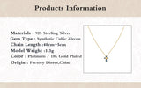 925 Silver Pink Enamel Cross Charm Jewelry Set