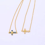 925 Silver Pink Enamel Cross Charm Jewelry Set