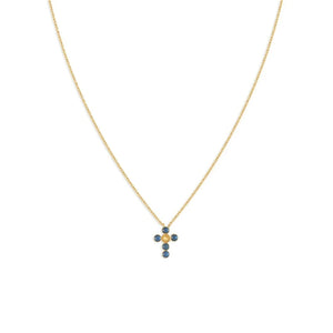925 Silver Pink Enamel Cross Charm Jewelry Set