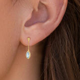 925 Silver Purple Zircon Tassel Earrings 18k Fine Jewelry