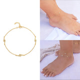 925 Silver Bohemia Zircon Star Anklet Bracelet