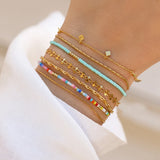 925 Silver Boho Candy Beads DIY Rope Bracelet For Women
